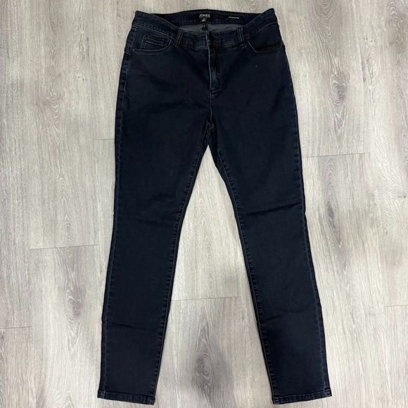 Jones New York Madison Skinny Jeans Women's Size 12 Dark Wash Mid Rise Denim - Picture 1 of 6